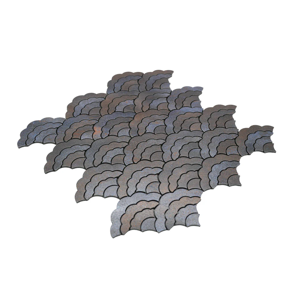 Selbstklebende Mosaikfliesen Metall | Fächer Anthrazit | 26,8×28,1 cm | Küche, Bad & WC - Image 6