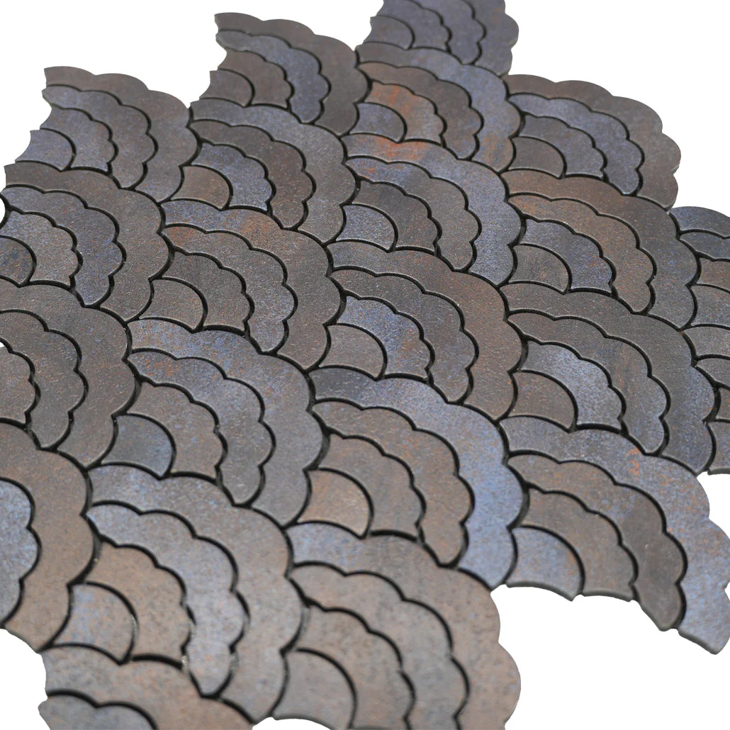 Selbstklebende Mosaikfliesen Metall | Fächer Anthrazit | 26,8×28,1 cm | Küche, Bad & WC - Image 8