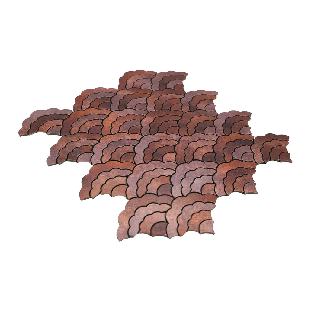 Selbstklebende Mosaikfliesen Metall | Fächer Kupfer | 26,8×28,1 cm | Küche, Bad & WC - Image 4
