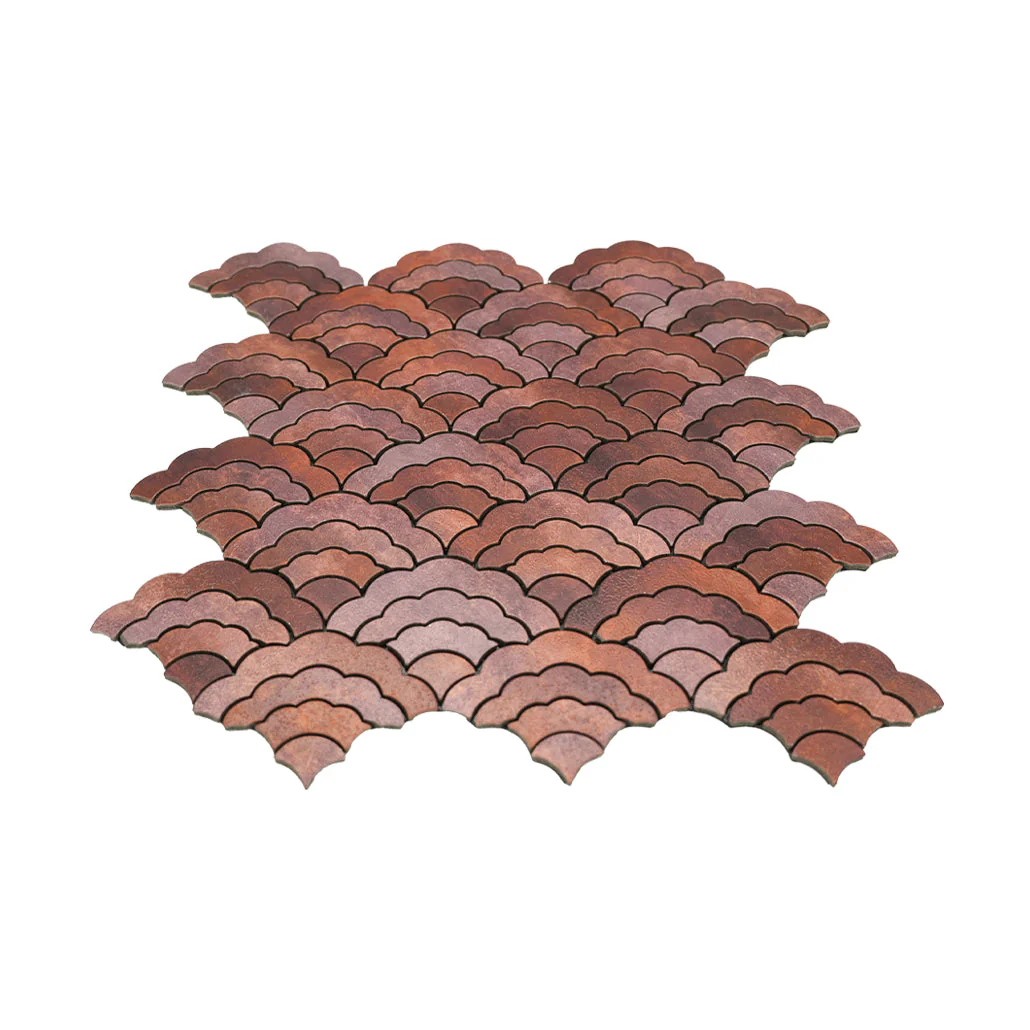 Selbstklebende Mosaikfliesen Metall | Fächer Kupfer | 26,8×28,1 cm | Küche, Bad & WC - Image 6