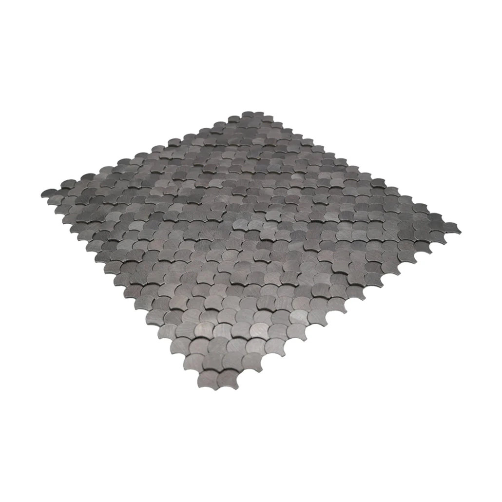 Selbstklebende Mosaikfliesen Metall | Fischschuppe 3D Anthrazit | 28,8×29,8 cm | Küche, Bad & WC - Image 6