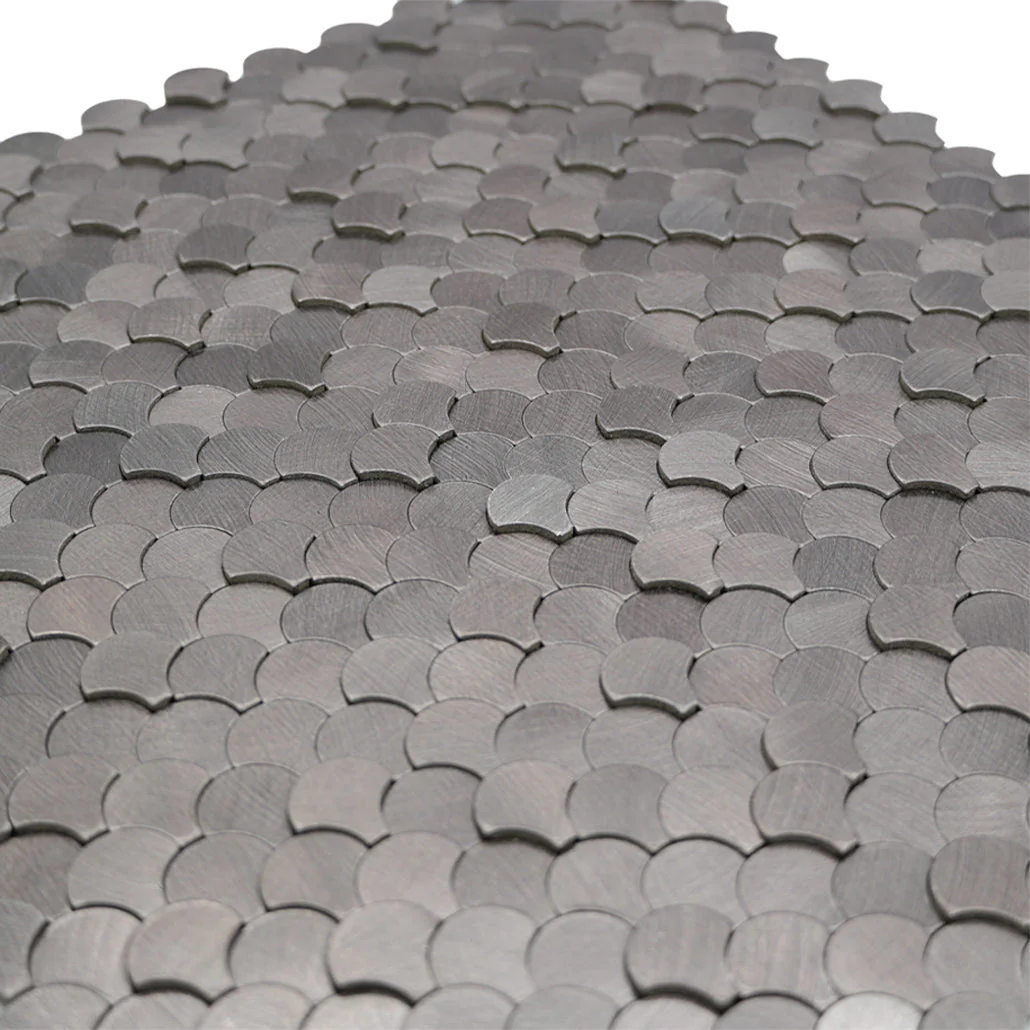 Selbstklebende Mosaikfliesen Metall | Fischschuppe 3D Anthrazit | 28,8×29,8 cm | Küche, Bad & WC - Image 8