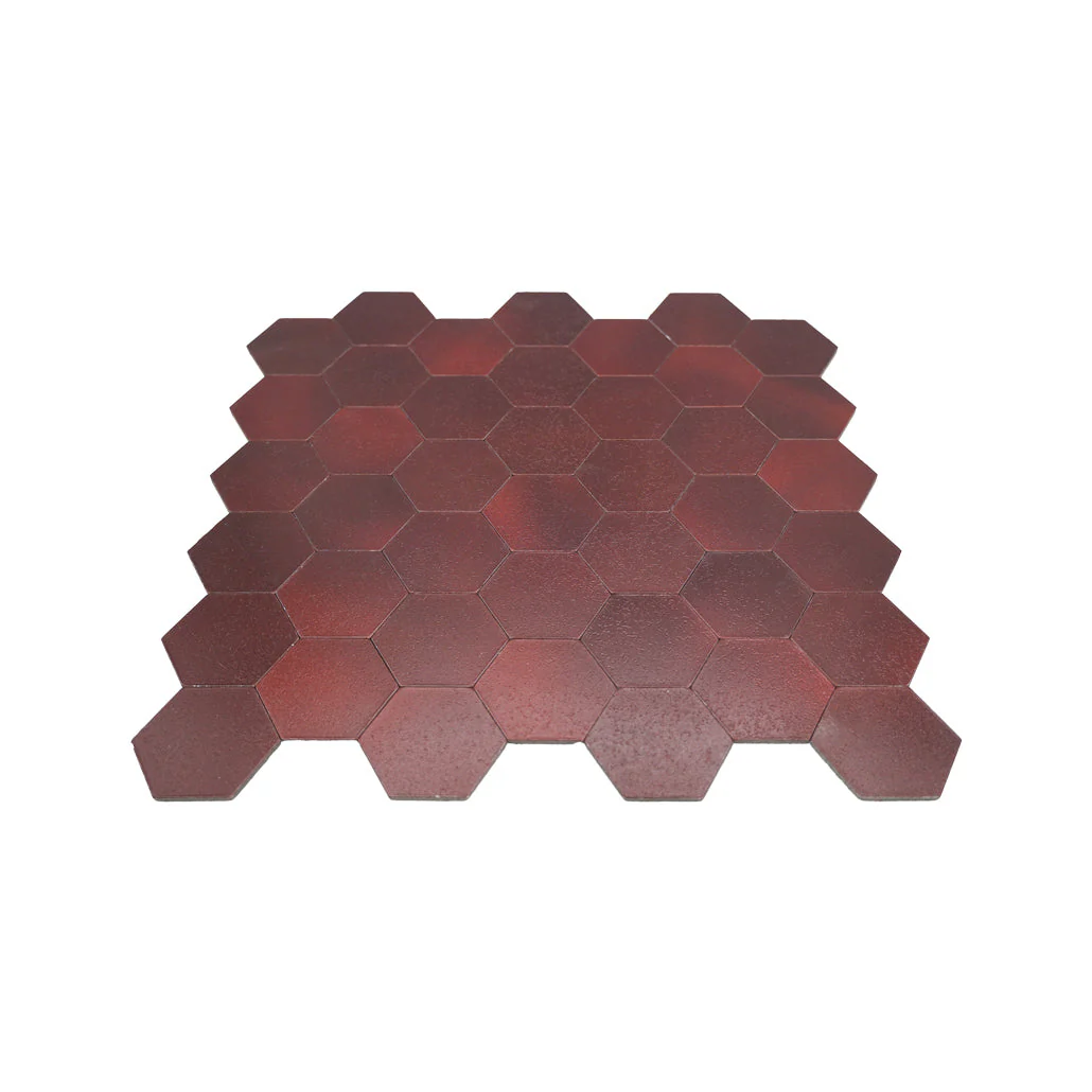 Selbstklebende Mosaikfliesen Metall | Hexagon Bordeaux | 28,8×29,2 cm | Küche, Bad & WC - Image 4