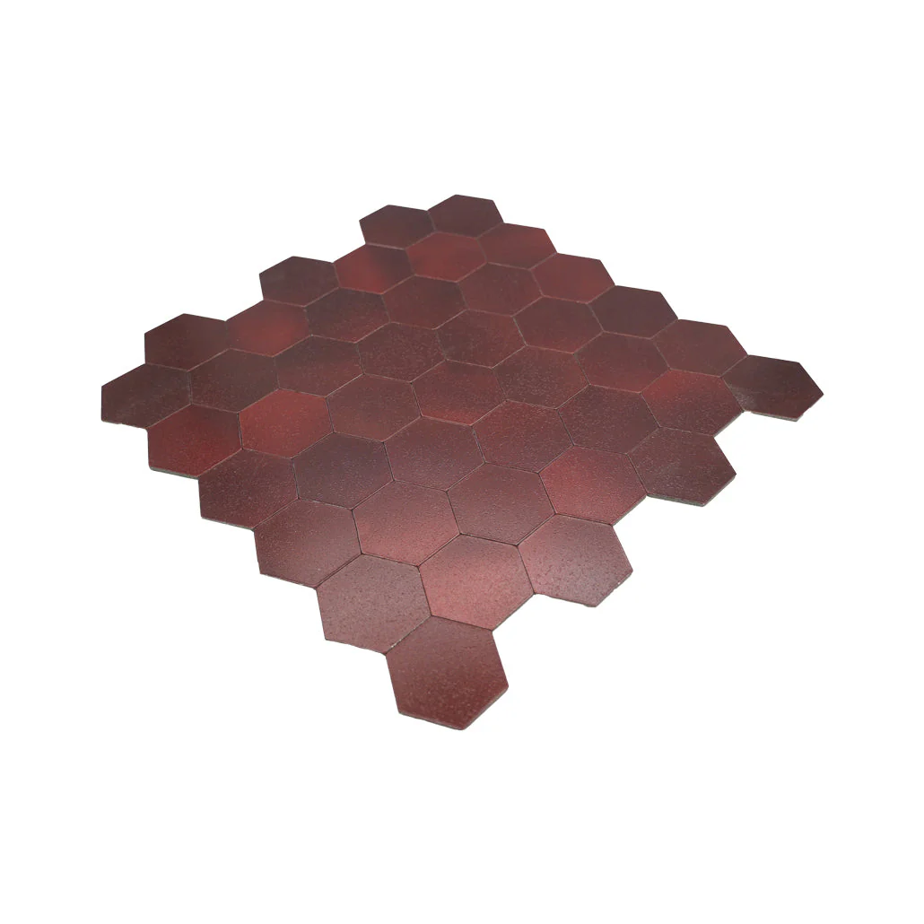 Selbstklebende Mosaikfliesen Metall | Hexagon Bordeaux | 28,8×29,2 cm | Küche, Bad & WC - Image 6