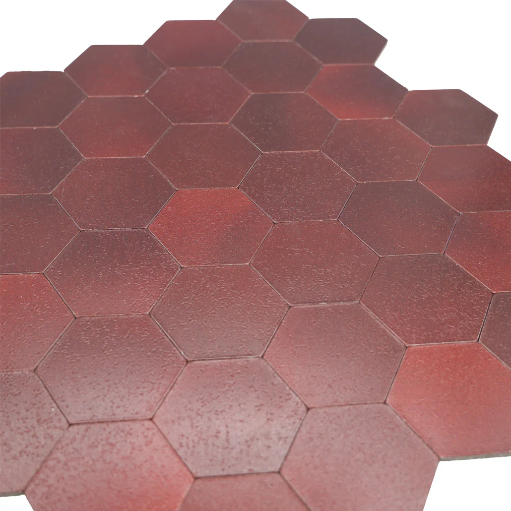 Selbstklebende Mosaikfliesen Metall | Hexagon Bordeaux | 28,8×29,2 cm | Küche, Bad & WC - Image 8