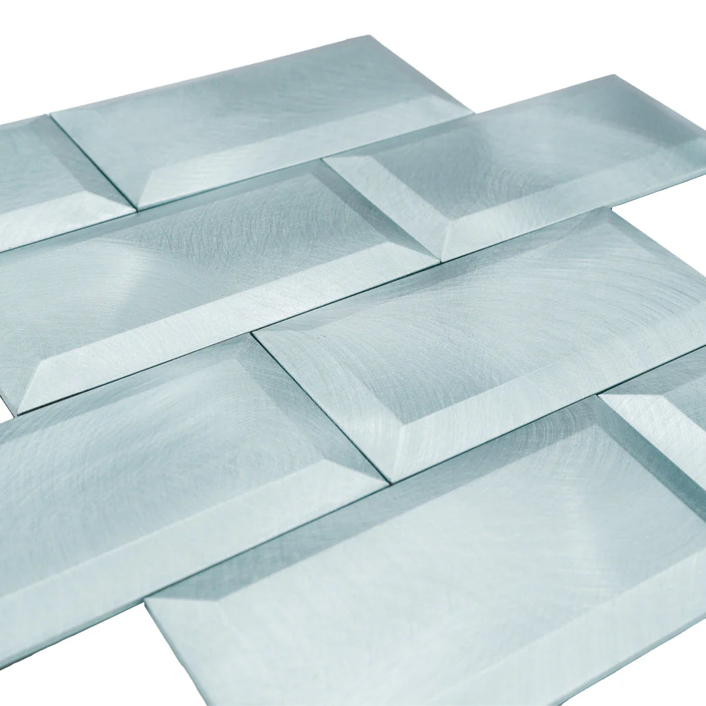 Selbstklebende Mosaikfliesen Metall | Metro 3D Blau | 30,5×30,5 cm | Küche, Bad & WC - Image 8
