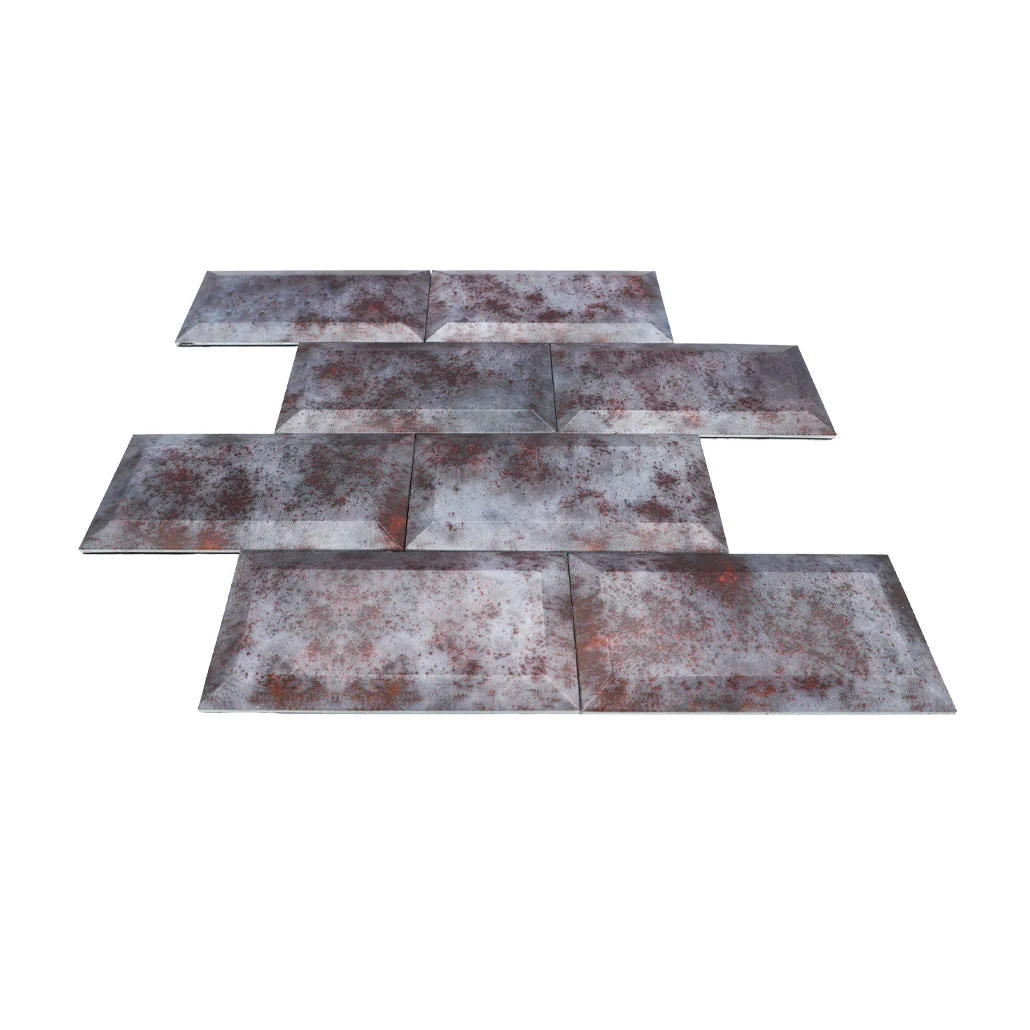 Selbstklebende Mosaikfliesen Metall | Metro 3D Grau | 30,5×30,5 cm | Küche, Bad & WC - Image 4