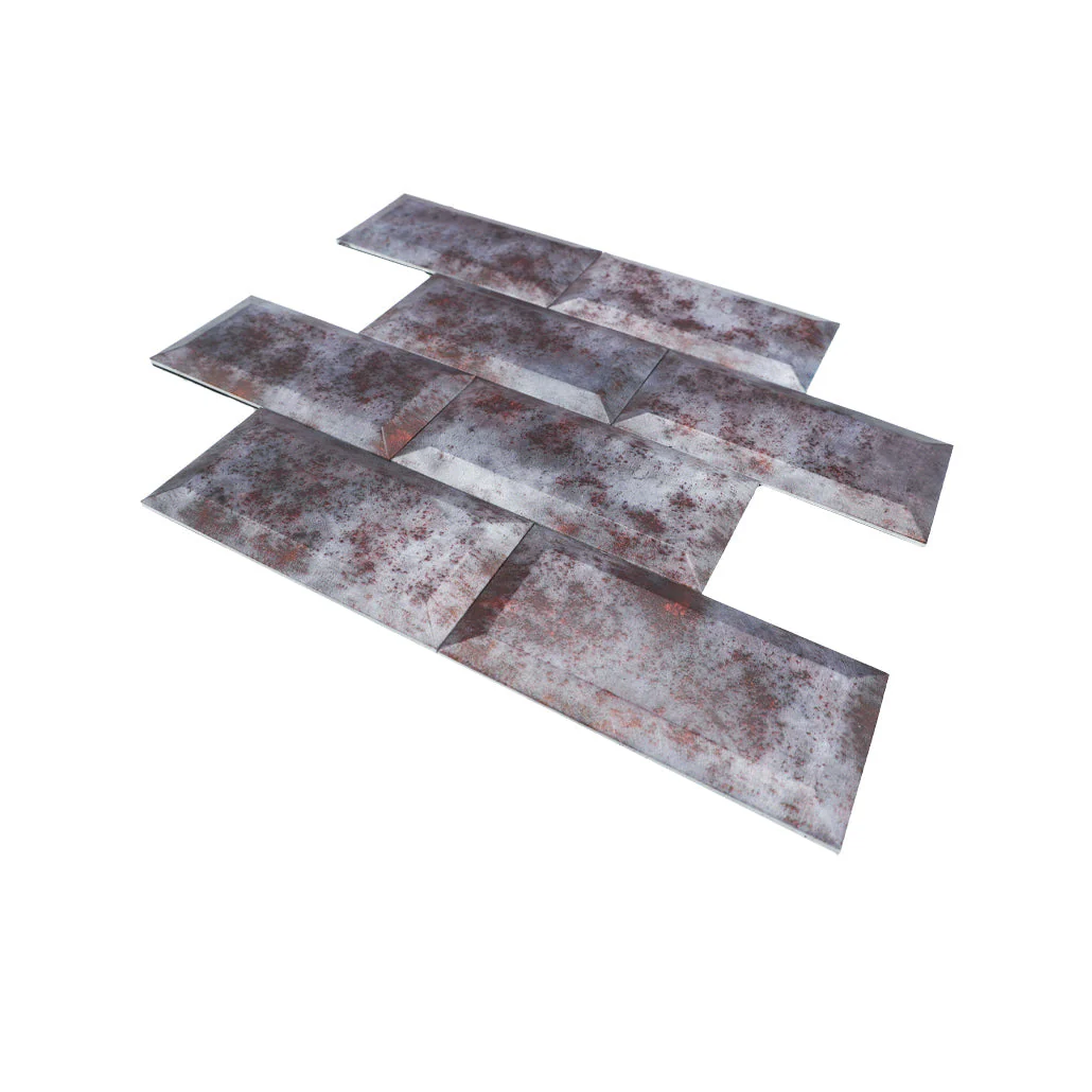 Selbstklebende Mosaikfliesen Metall | Metro 3D Grau | 30,5×30,5 cm | Küche, Bad & WC - Image 6