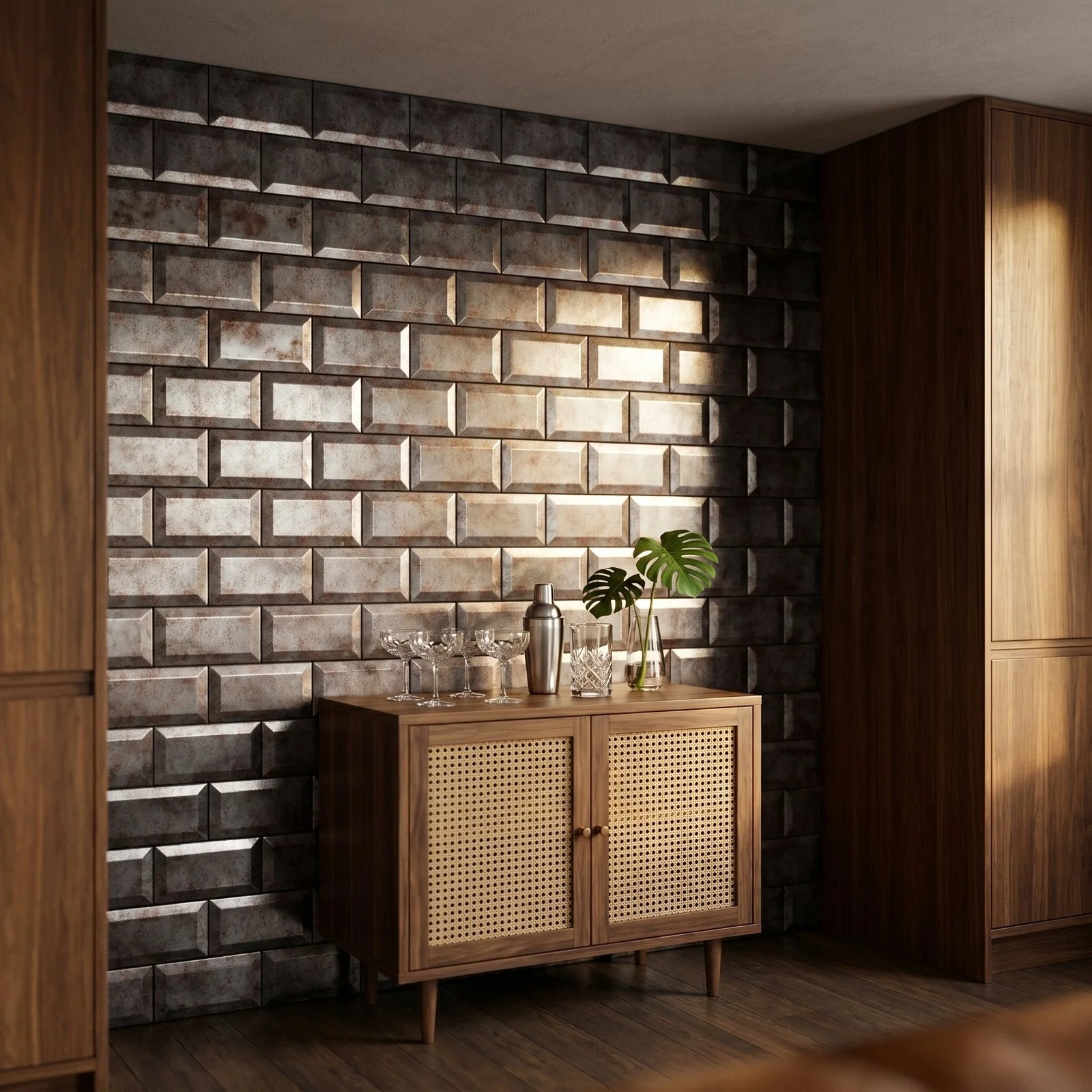 Selbstklebende Mosaikfliesen Metall | Metro 3D Grau | 30,5×30,5 cm | Küche, Bad & WC - Image 7