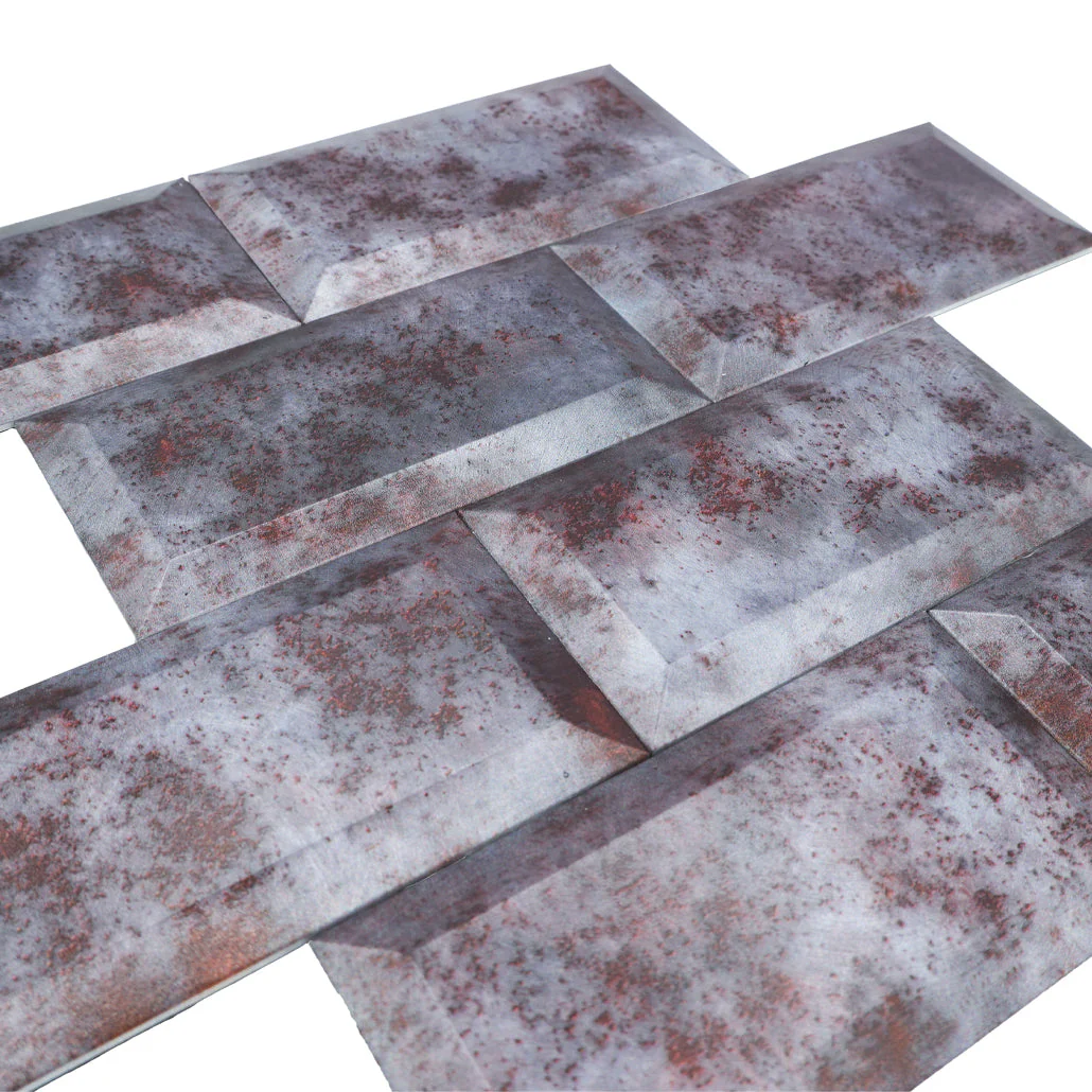 Selbstklebende Mosaikfliesen Metall | Metro 3D Grau | 30,5×30,5 cm | Küche, Bad & WC - Image 8