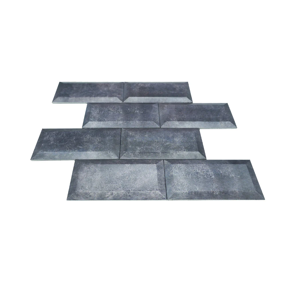 Selbstklebende Mosaikfliesen Metall | Metro 3D Blaugrau | 30,5×30,5 cm | Küche, Bad & WC - Image 4