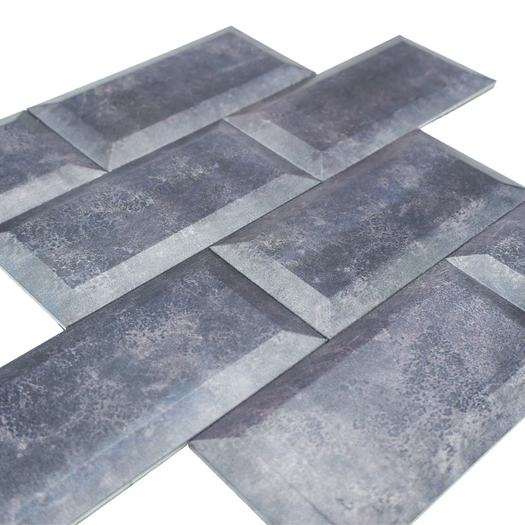 Selbstklebende Mosaikfliesen Metall | Metro 3D Blaugrau | 30,5×30,5 cm | Küche, Bad & WC - Image 8