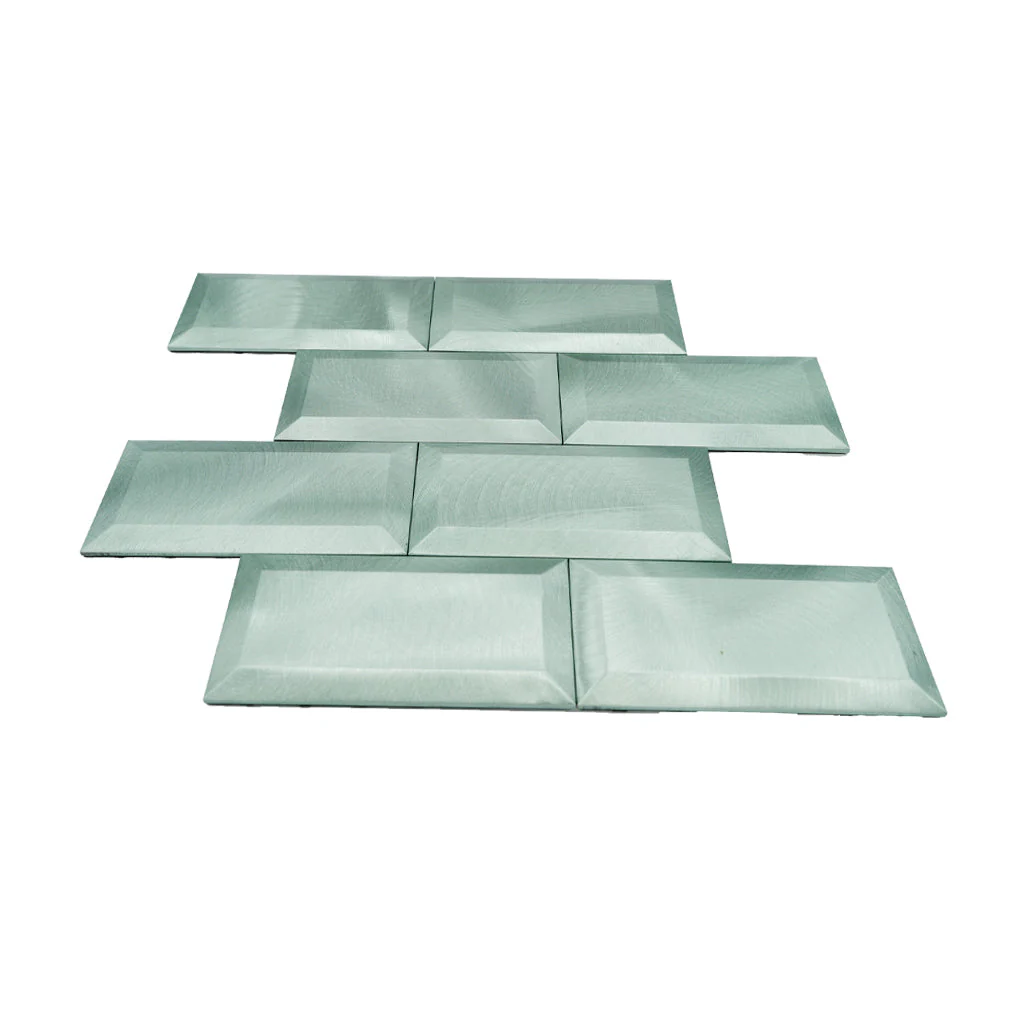 Selbstklebende Mosaikfliesen Metall | Metro 3D Pastellgrün | 30,5×30,5 cm | Küche, Bad & WC - Image 4