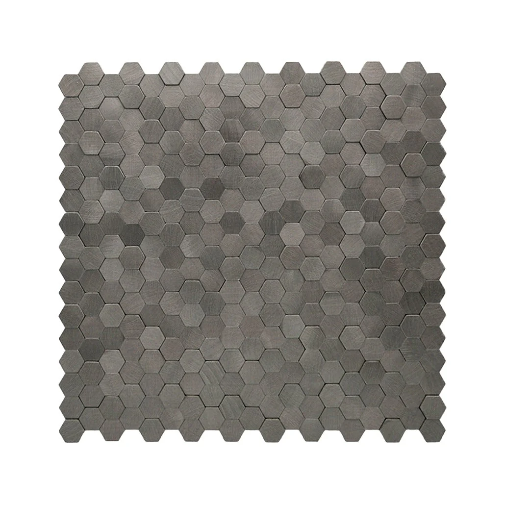 Selbstklebende Mosaikfliesen Metall | Mini Hexagon 3D Anthrazit | 29,8×30,7 cm | Küche, Bad & WC - Image 2