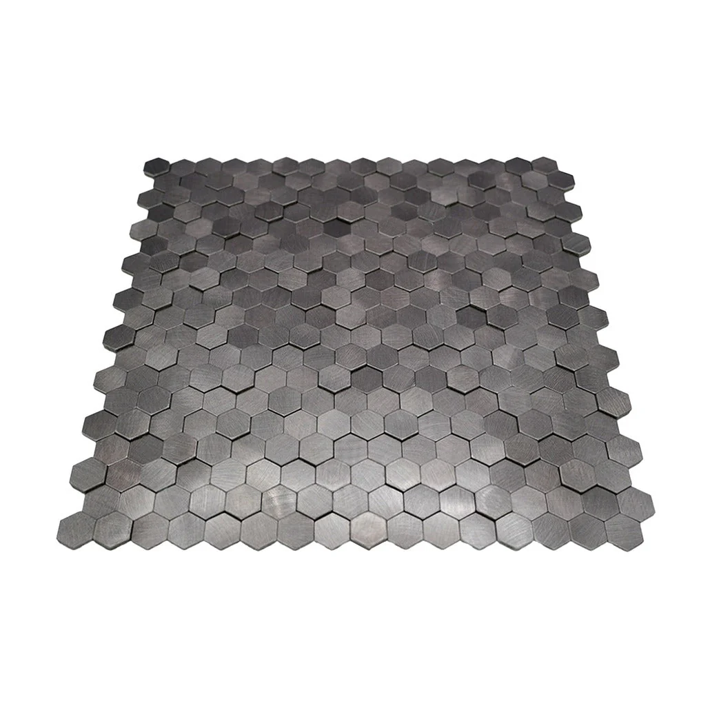 Selbstklebende Mosaikfliesen Metall | Mini Hexagon 3D Anthrazit | 29,8×30,7 cm | Küche, Bad & WC - Image 4