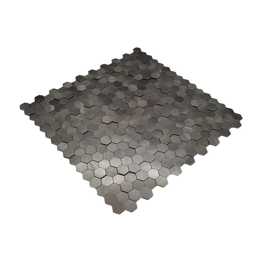 Selbstklebende Mosaikfliesen Metall | Mini Hexagon 3D Anthrazit | 29,8×30,7 cm | Küche, Bad & WC - Image 6