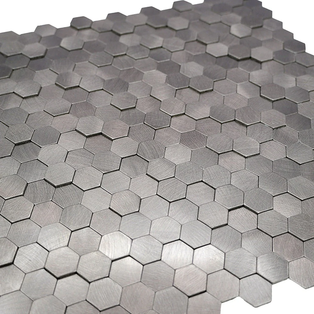 Selbstklebende Mosaikfliesen Metall | Mini Hexagon 3D Anthrazit | 29,8×30,7 cm | Küche, Bad & WC - Image 8
