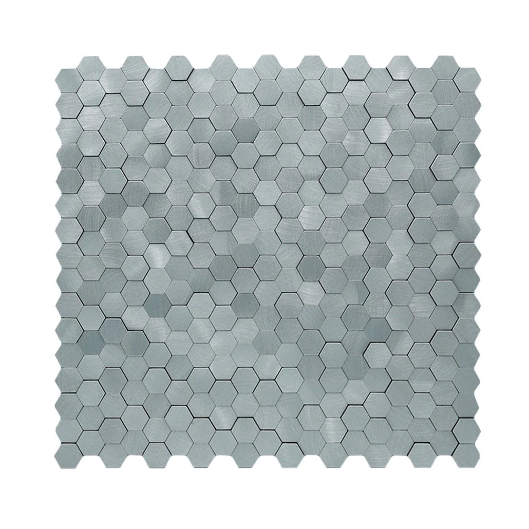 Selbstklebende Mosaikfliesen Metall | Mini Hexagon 3D Grau | 29,8×30,7 cm | Küche, Bad & WC - Image 2