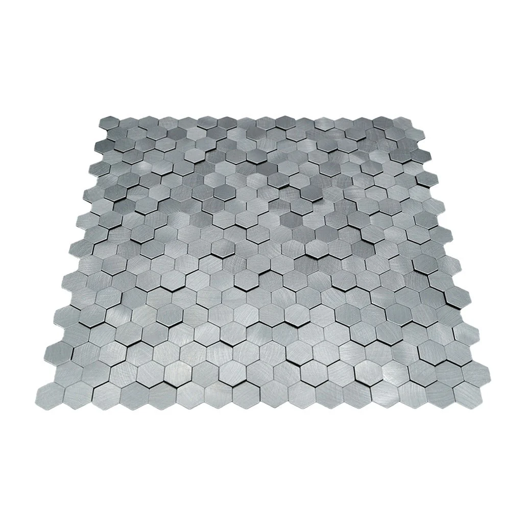 Selbstklebende Mosaikfliesen Metall | Mini Hexagon 3D Grau | 29,8×30,7 cm | Küche, Bad & WC - Image 4