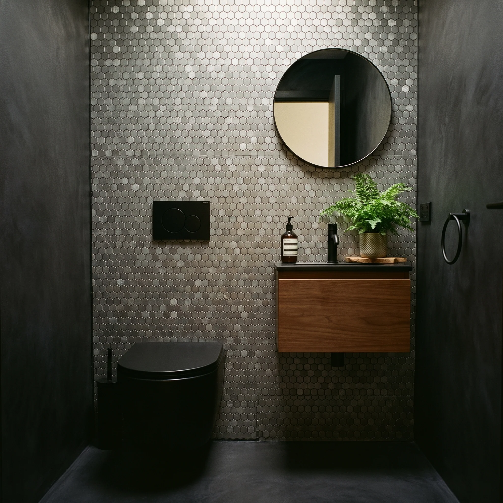 Selbstklebende Mosaikfliesen Metall | Mini Hexagon 3D Grau | 29,8×30,7 cm | Küche, Bad & WC - Image 5