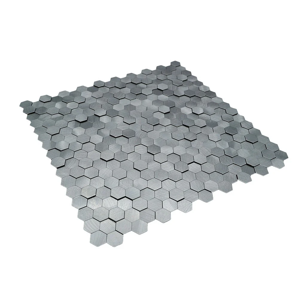 Selbstklebende Mosaikfliesen Metall | Mini Hexagon 3D Grau | 29,8×30,7 cm | Küche, Bad & WC - Image 6