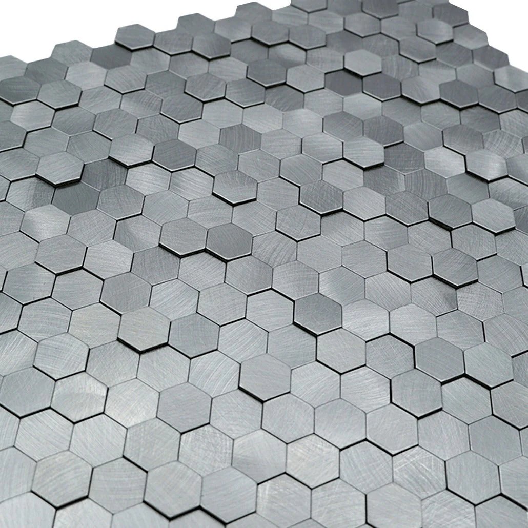 Selbstklebende Mosaikfliesen Metall | Mini Hexagon 3D Grau | 29,8×30,7 cm | Küche, Bad & WC - Image 8