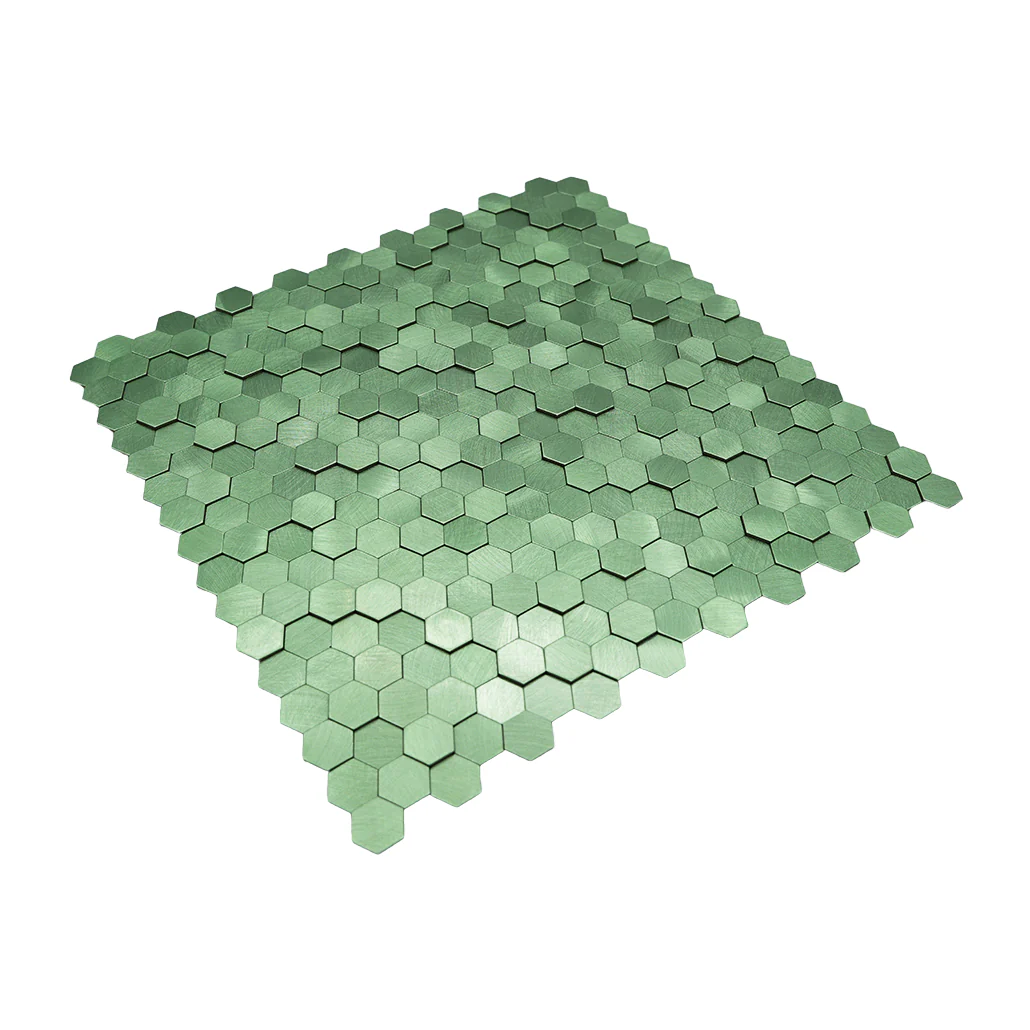 Selbstklebende Mosaikfliesen Metall | Mini Hexagon 3D Pastellgrün | 29,8×30,7 cm | Küche, Bad & WC - Image 6