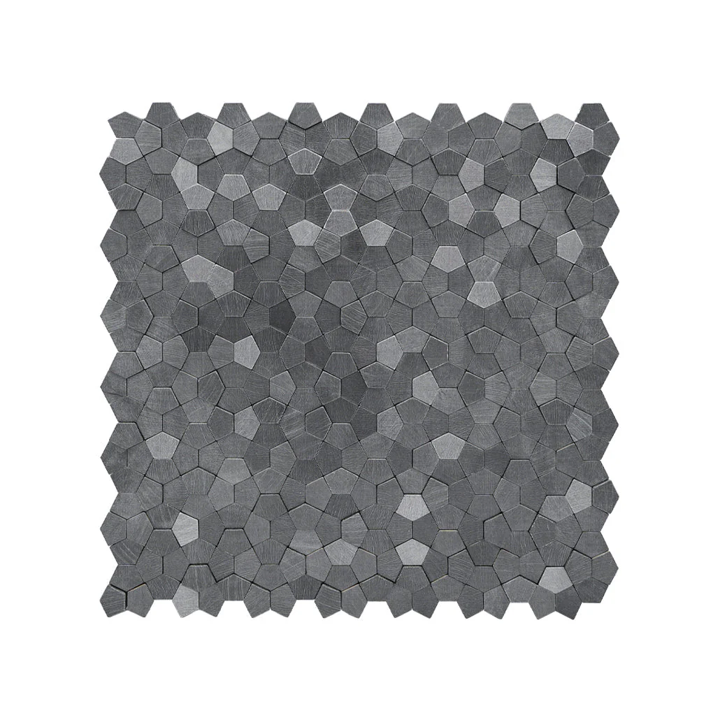 Selbstklebende Mosaikfliesen Metall | Pentagon 3D Anthrazit | 28,2×28,2 cm | Küche, Bad & WC - Image 2