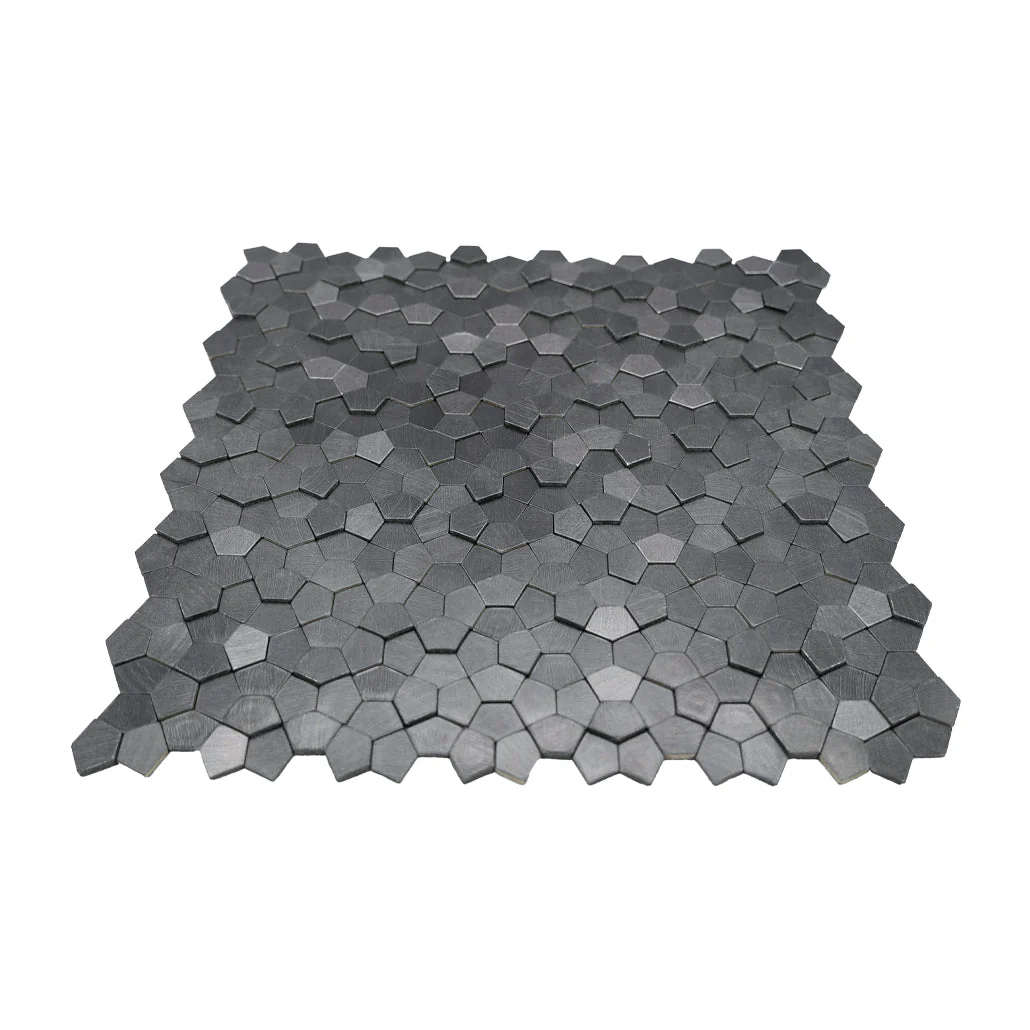 Selbstklebende Mosaikfliesen Metall | Pentagon 3D Anthrazit | 28,2×28,2 cm | Küche, Bad & WC - Image 4