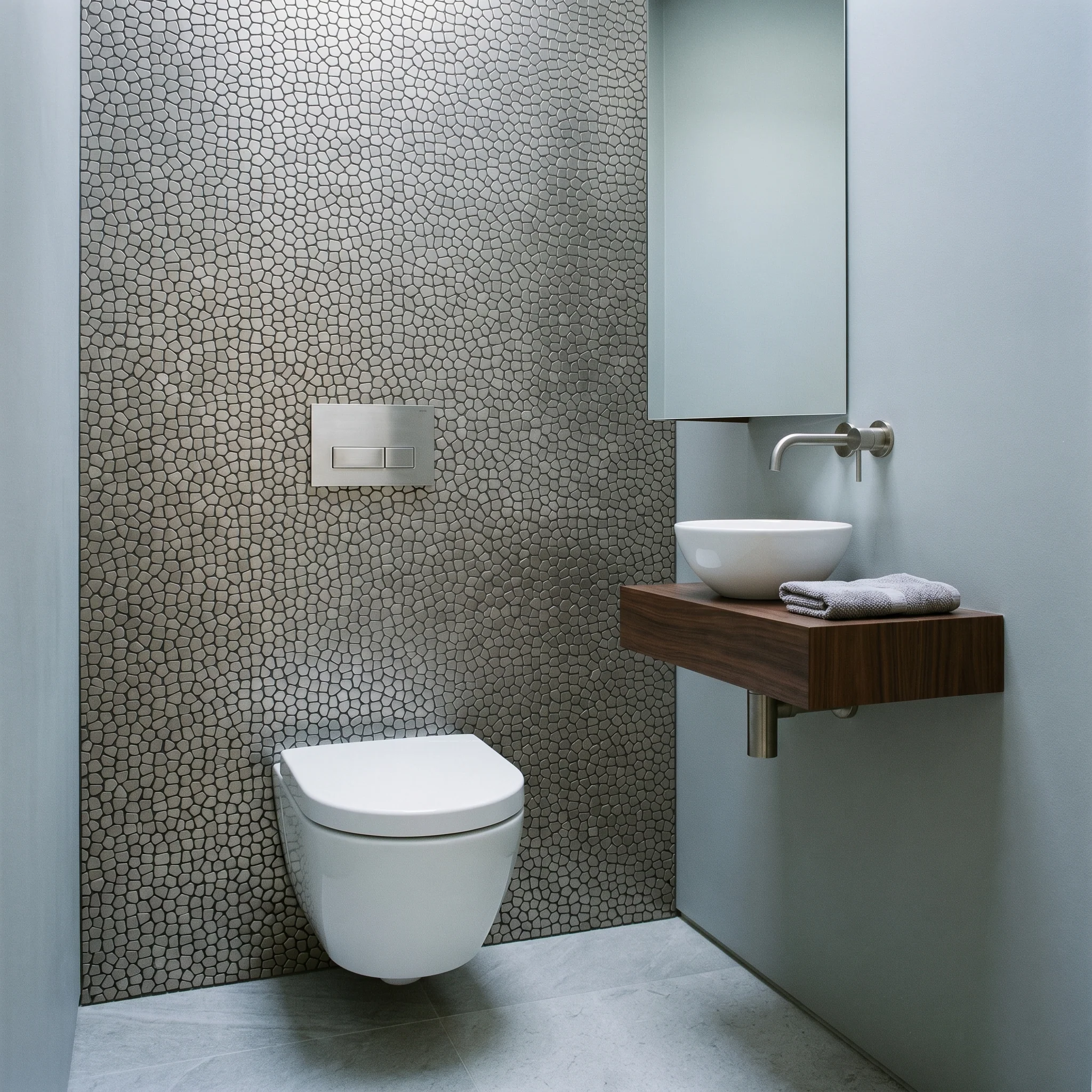 Selbstklebende Mosaikfliesen Metall | Pentagon 3D Grau | 28,2×28,2 cm | Küche, Bad & WC - Image 5