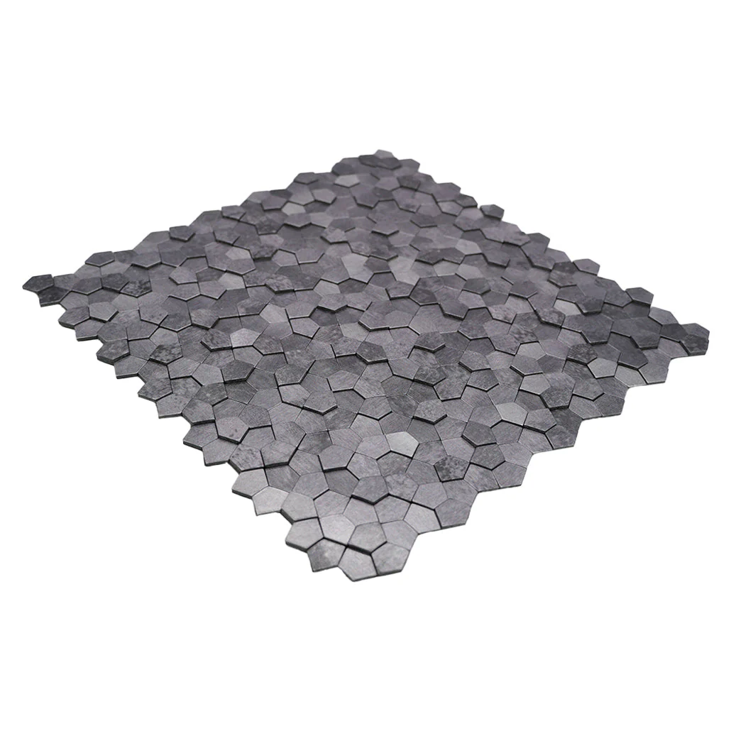 Selbstklebende Mosaikfliesen Metall | Pentagon 3D Grau | 28,2×28,2 cm | Küche, Bad & WC - Image 6