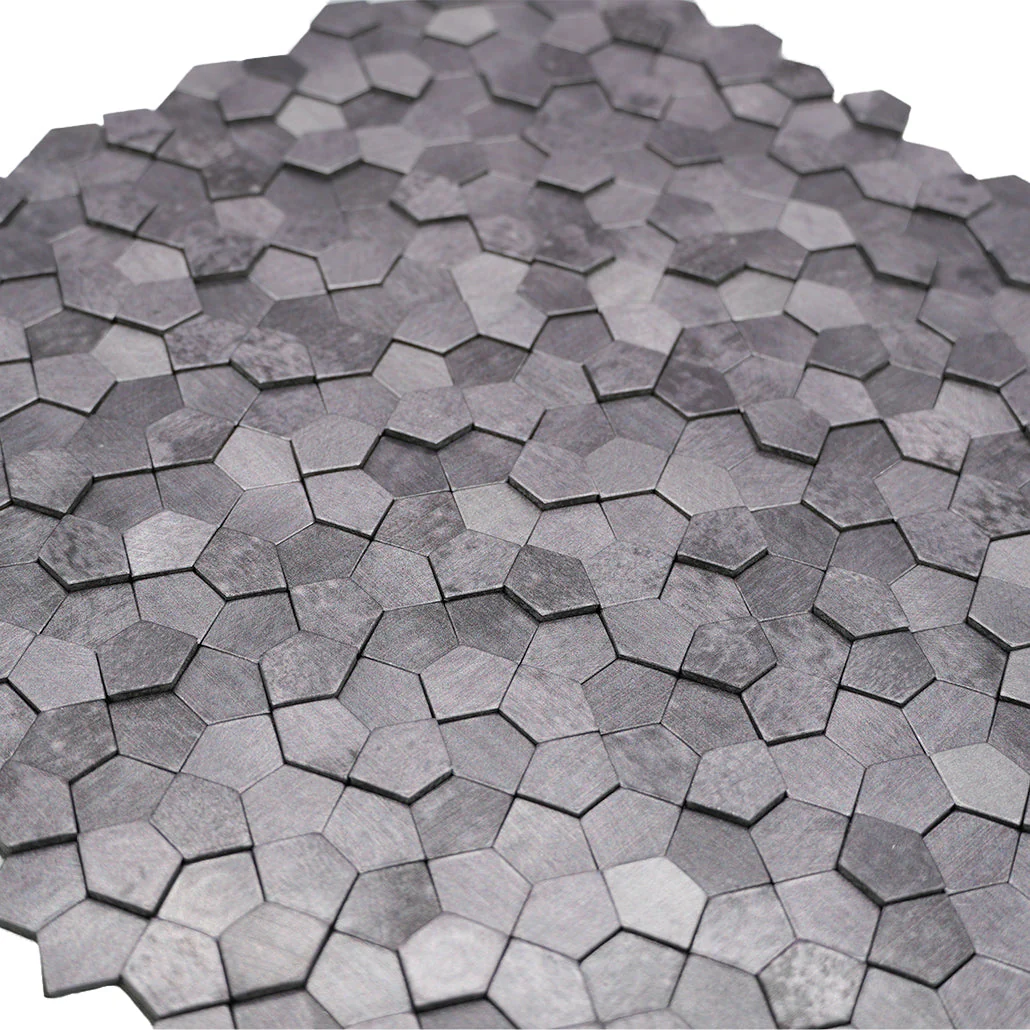Selbstklebende Mosaikfliesen Metall | Pentagon 3D Grau | 28,2×28,2 cm | Küche, Bad & WC - Image 8