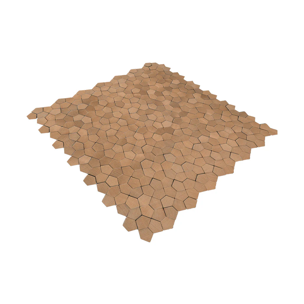 Selbstklebende Mosaikfliesen Metall | Pentagon 3D Lachs | 28,2×28,2 cm | Küche, Bad & WC - Image 6