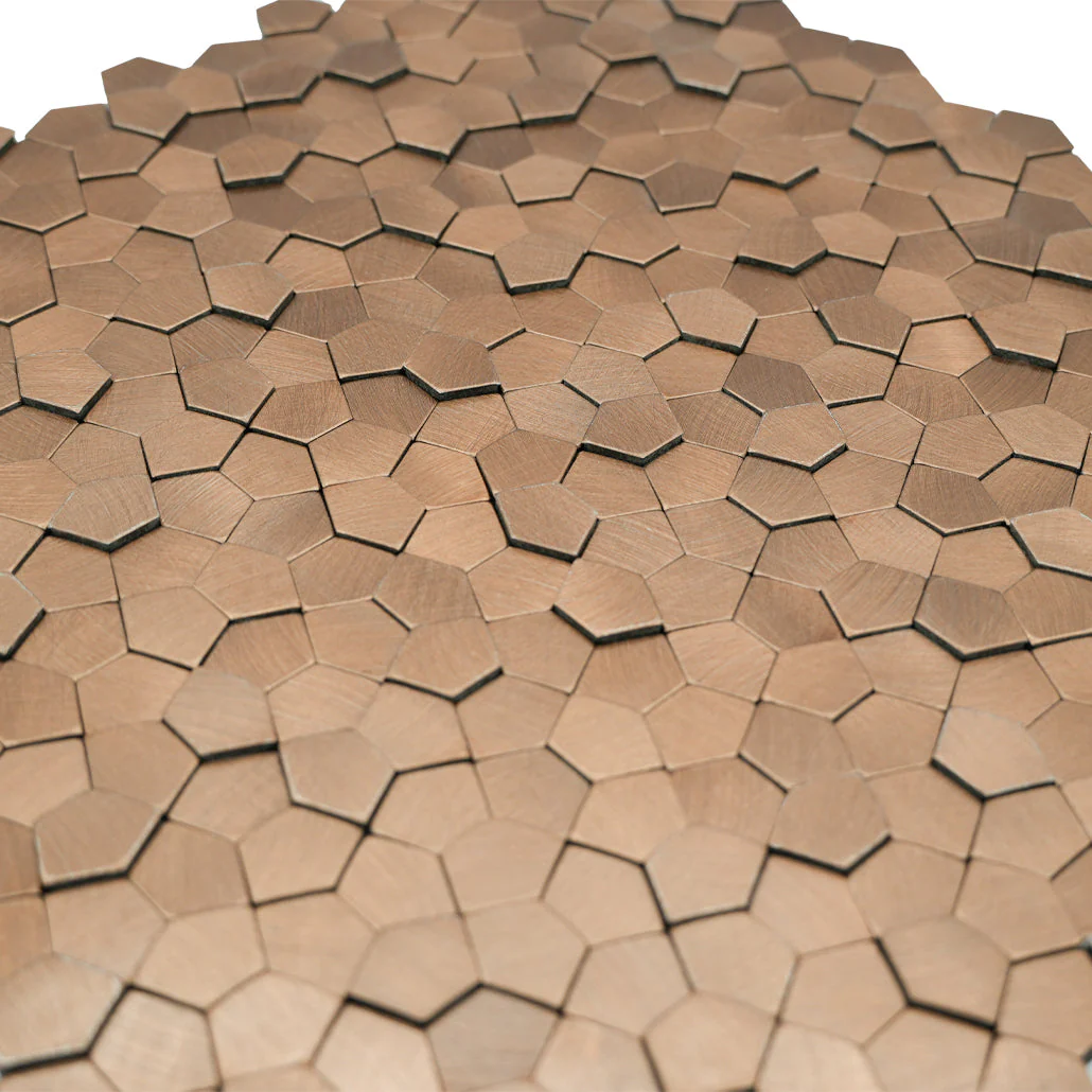 Selbstklebende Mosaikfliesen Metall | Pentagon 3D Lachs | 28,2×28,2 cm | Küche, Bad & WC - Image 8