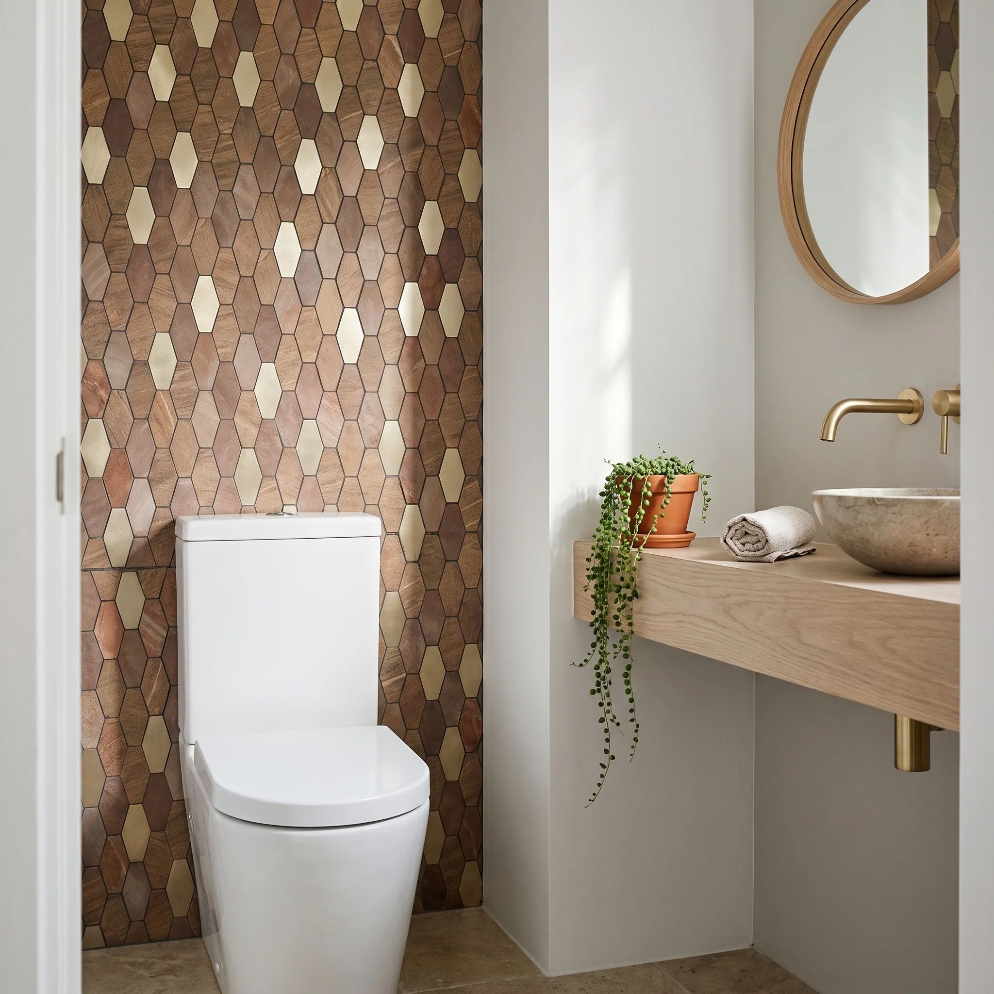 Selbstklebende Mosaikfliesen Metall | Picket Braun | 30×30 cm | Küche, Bad & WC - Image 5