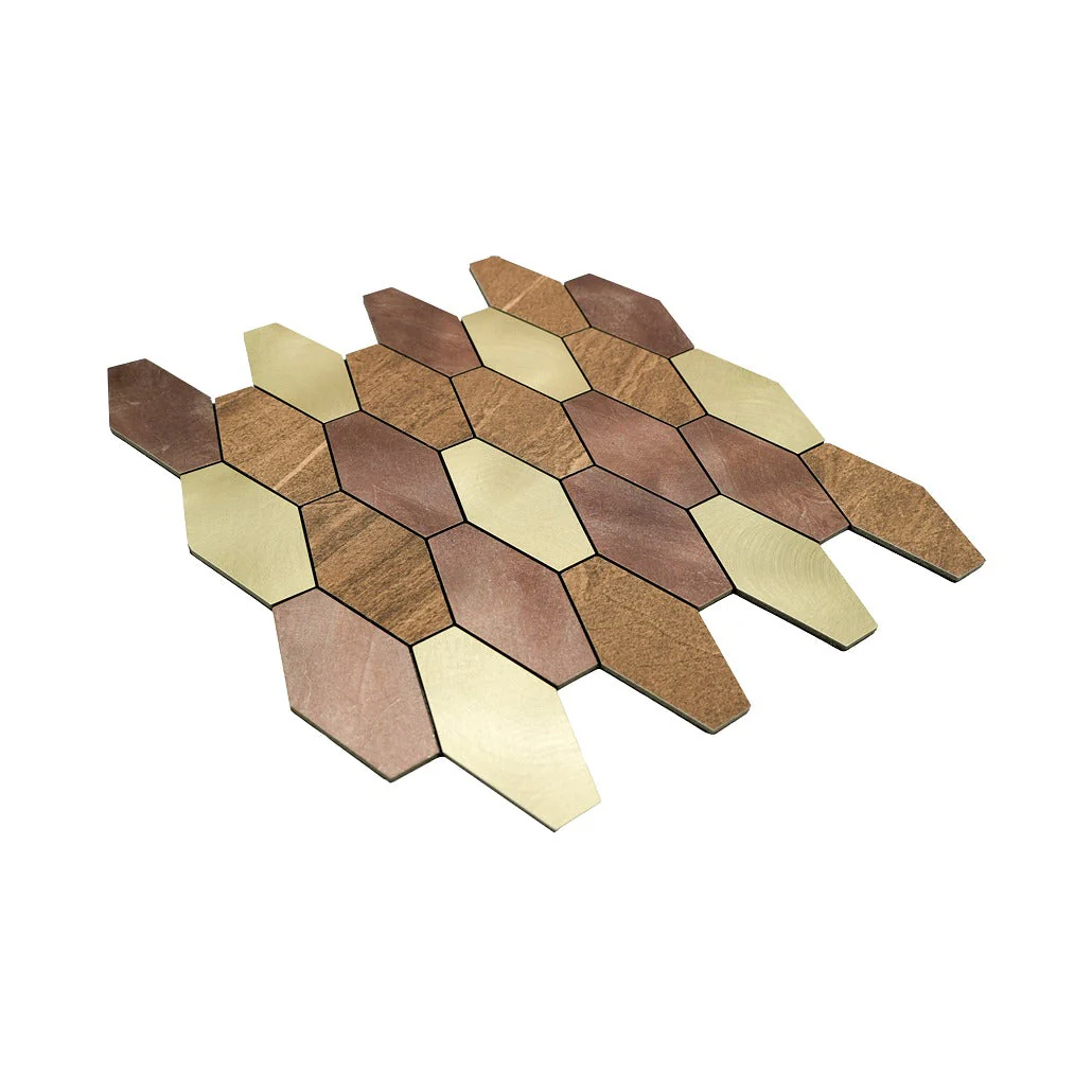 Selbstklebende Mosaikfliesen Metall | Picket Braun | 30×30 cm | Küche, Bad & WC - Image 6
