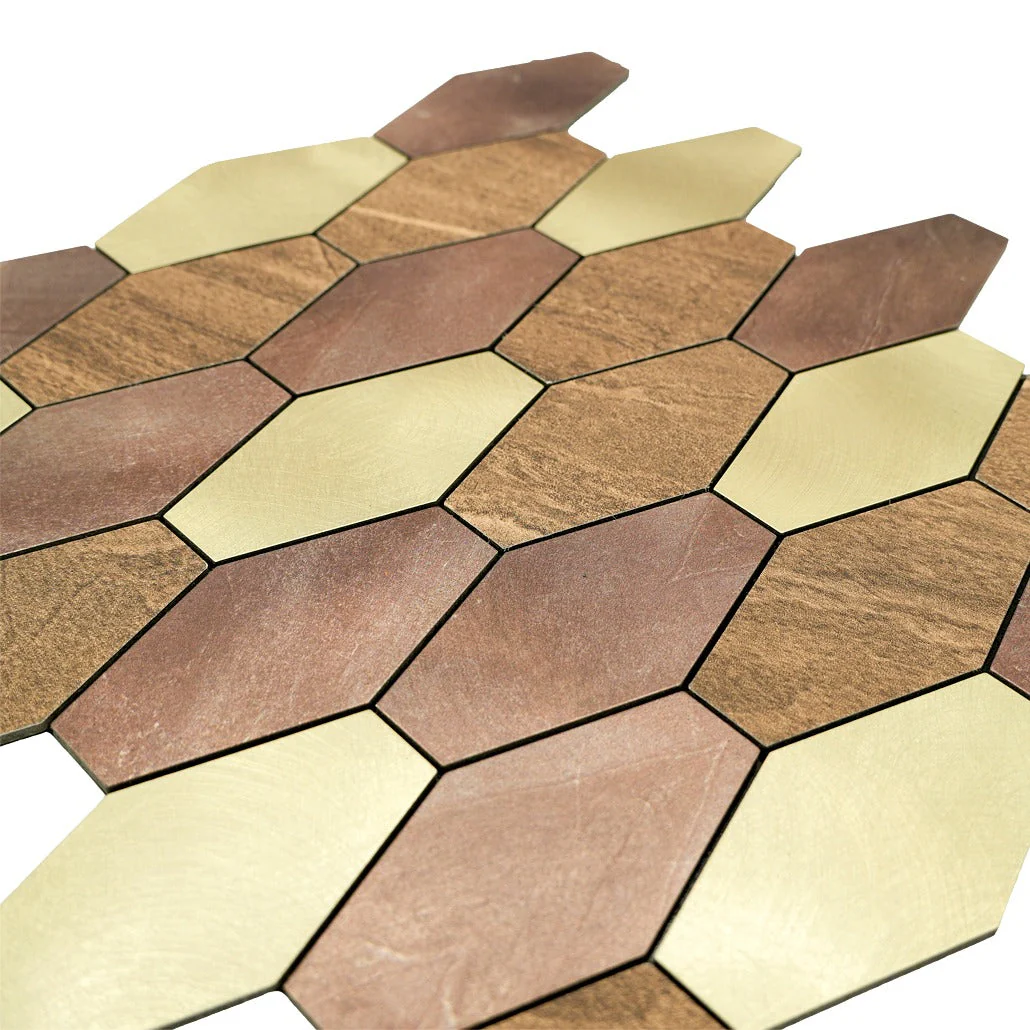Selbstklebende Mosaikfliesen Metall | Picket Braun | 30×30 cm | Küche, Bad & WC - Image 8