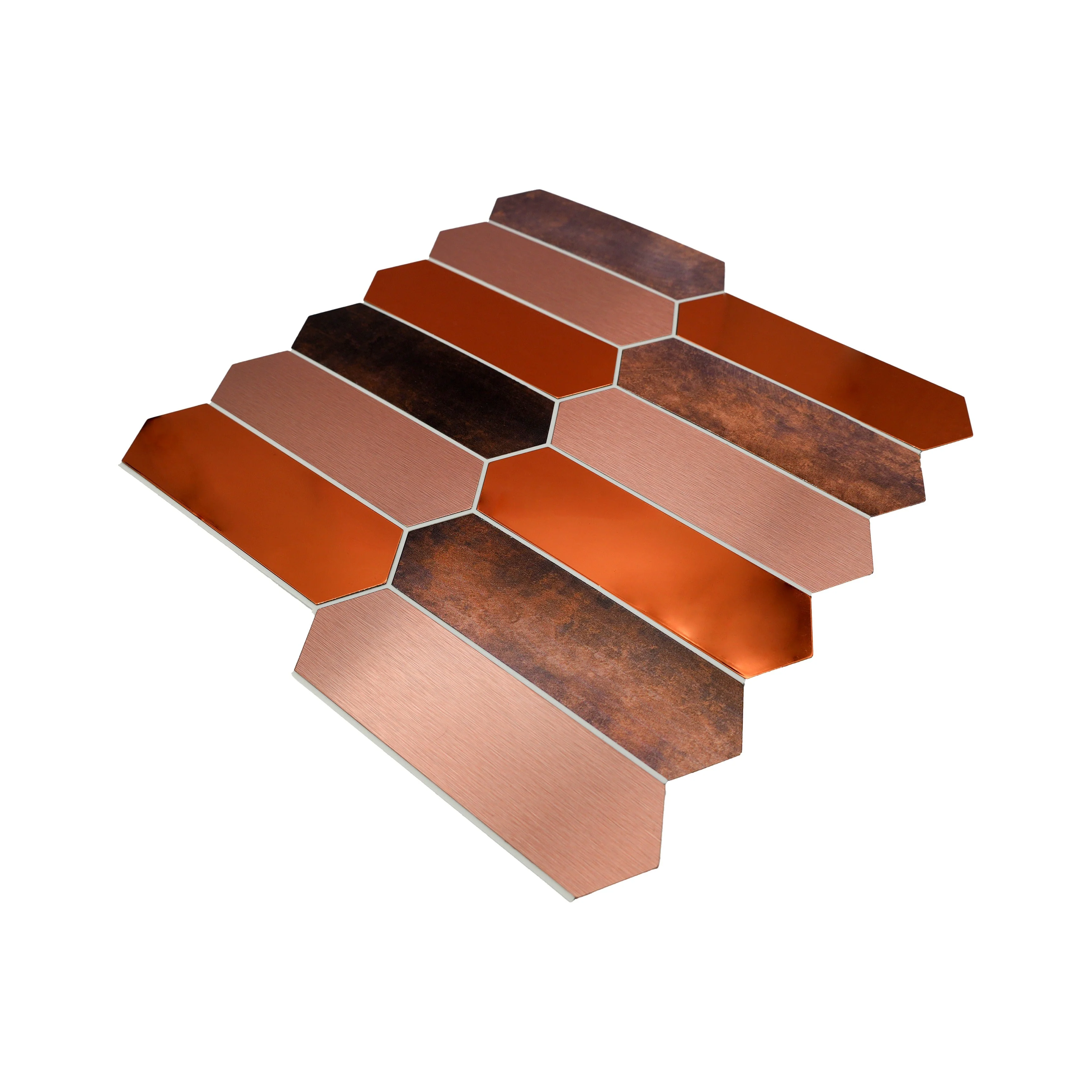 Selbstklebende Mosaikfliesen Metall | Picket Braun | 28,2×27,3 cm | Küche, Bad & WC - Image 6