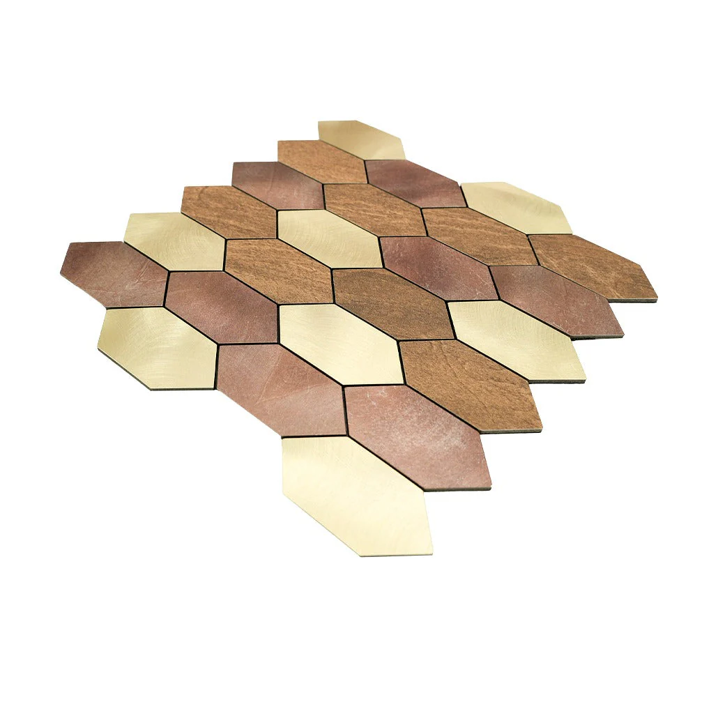 Selbstklebende Mosaikfliesen Metall | Picket Champagner | 30×30 cm | Küche, Bad & WC - Image 6