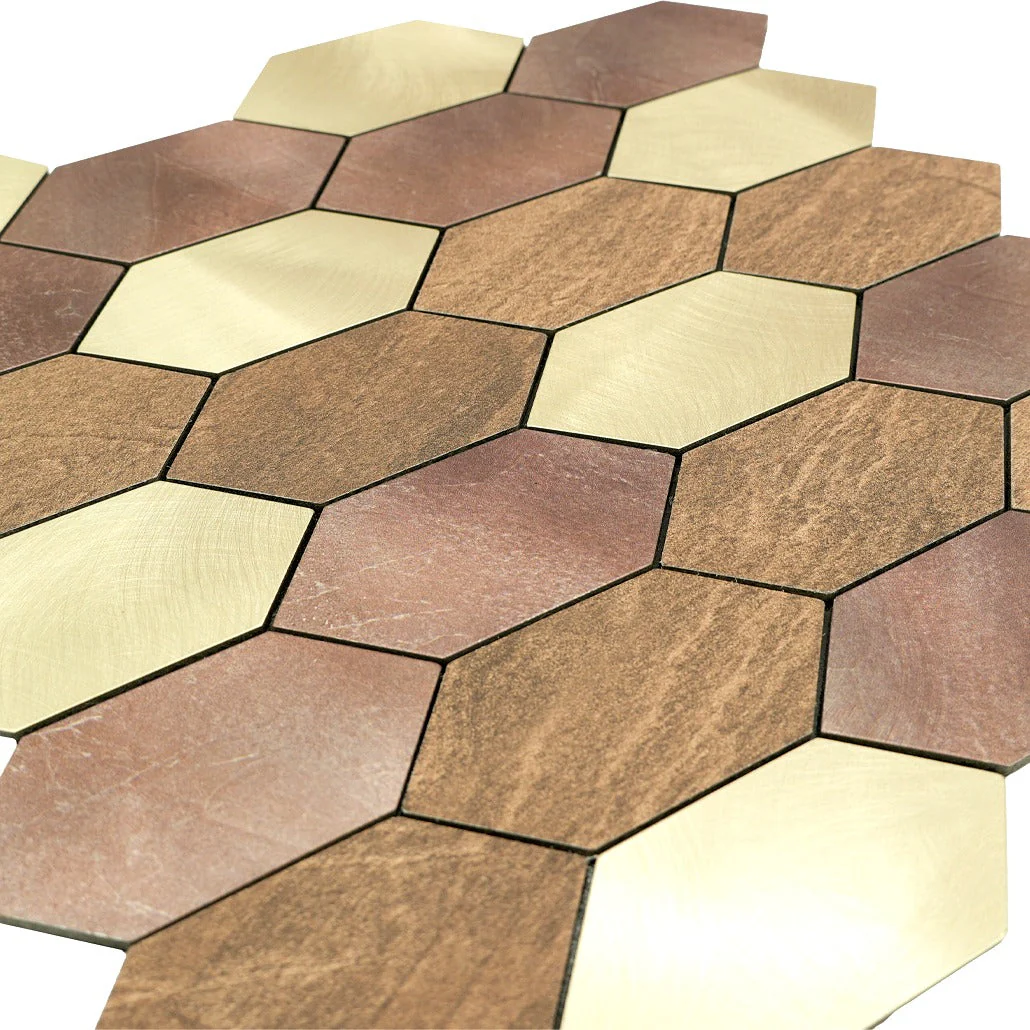 Selbstklebende Mosaikfliesen Metall | Picket Champagner | 30×30 cm | Küche, Bad & WC - Image 8