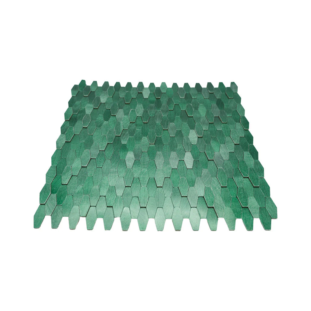 Selbstklebende Mosaikfliesen Metall | Picket 3D Dunkelgrün | 31×30 cm | Küche, Bad & WC - Image 4