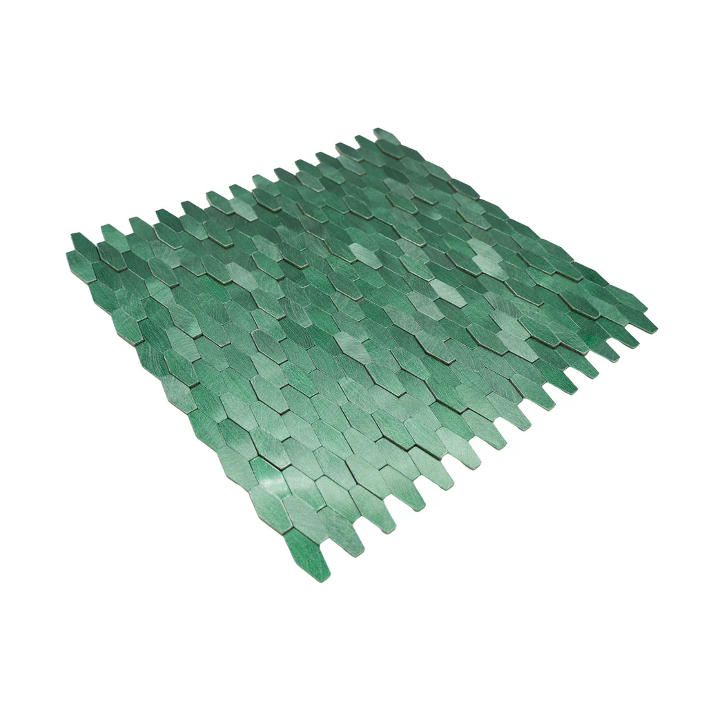 Selbstklebende Mosaikfliesen Metall | Picket 3D Dunkelgrün | 31×30 cm | Küche, Bad & WC - Image 6