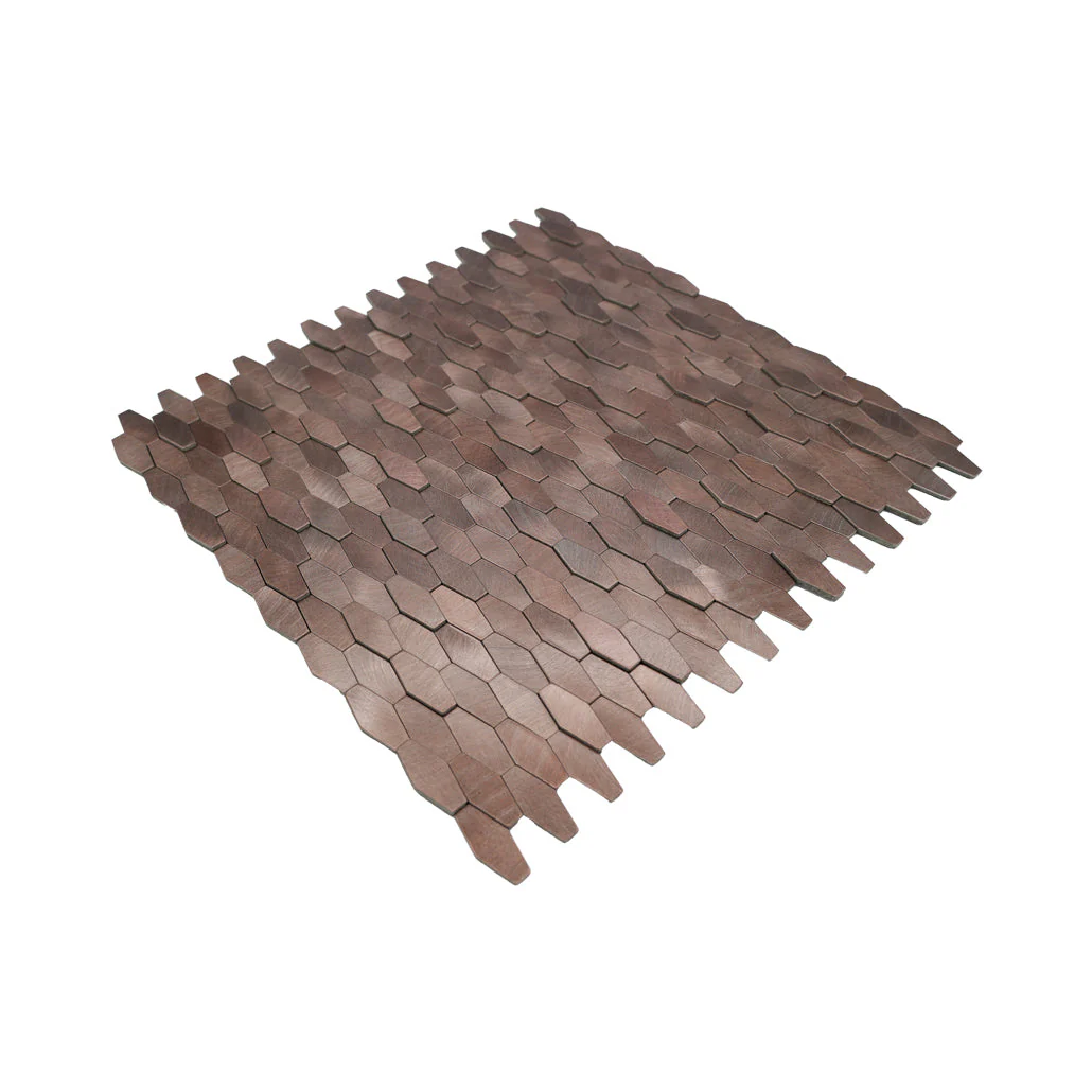 Selbstklebende Mosaikfliesen Metall | Picket 3D Dunkelkupfer | 31×30 cm | Küche, Bad & WC - Image 6