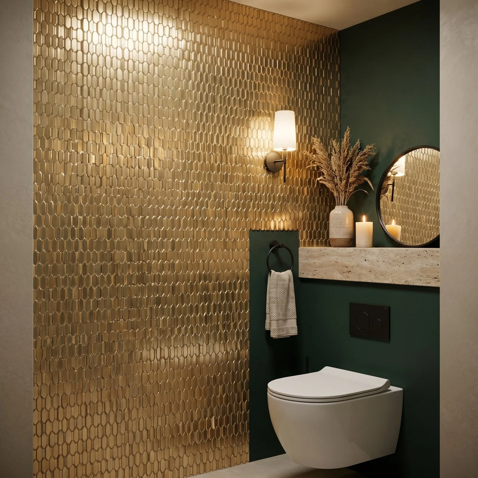 Selbstklebende Mosaikfliesen Metall | Picket 3D Gold | 31×30 cm | Küche, Bad & WC - Image 5