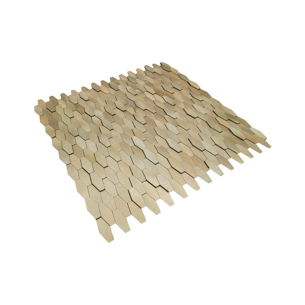 Selbstklebende Mosaikfliesen Metall | Picket 3D Gold | 31×30 cm | Küche, Bad & WC - Image 6