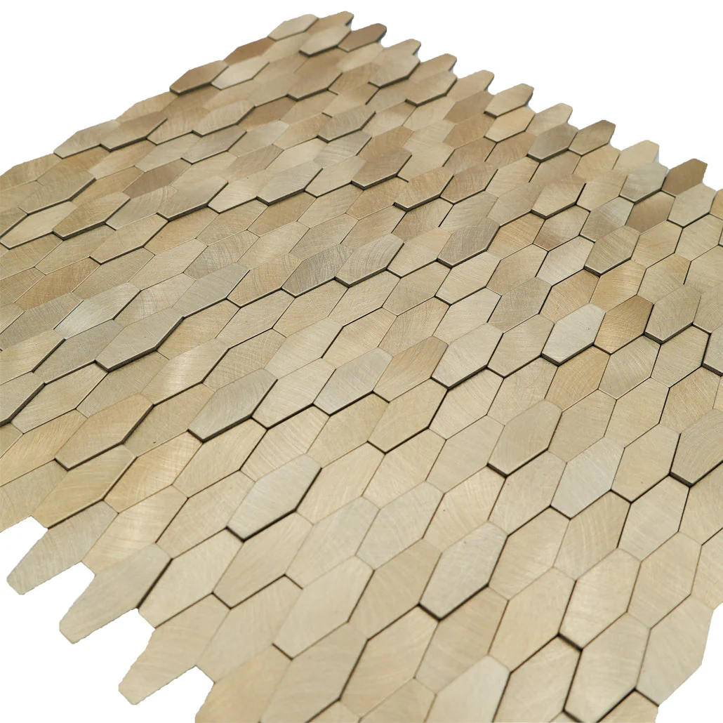 Selbstklebende Mosaikfliesen Metall | Picket 3D Gold | 31×30 cm | Küche, Bad & WC - Image 8