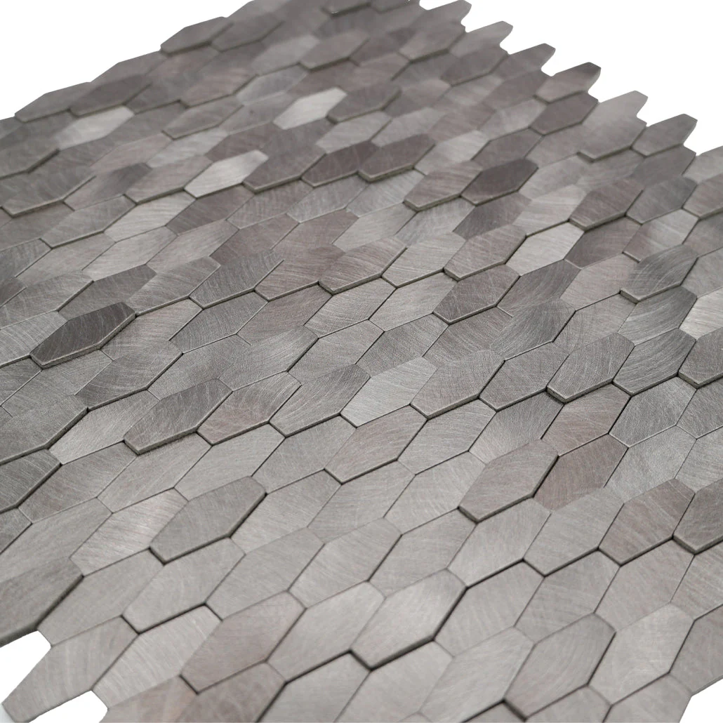 Selbstklebende Mosaikfliesen Metall | Picket 3D Grau | 31×30 cm | Küche, Bad & WC - Image 8
