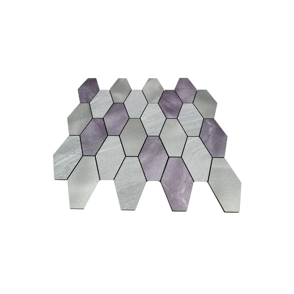 Selbstklebende Mosaikfliesen Metall | Picket Grau | 30×30 cm | Küche, Bad & WC - Image 4