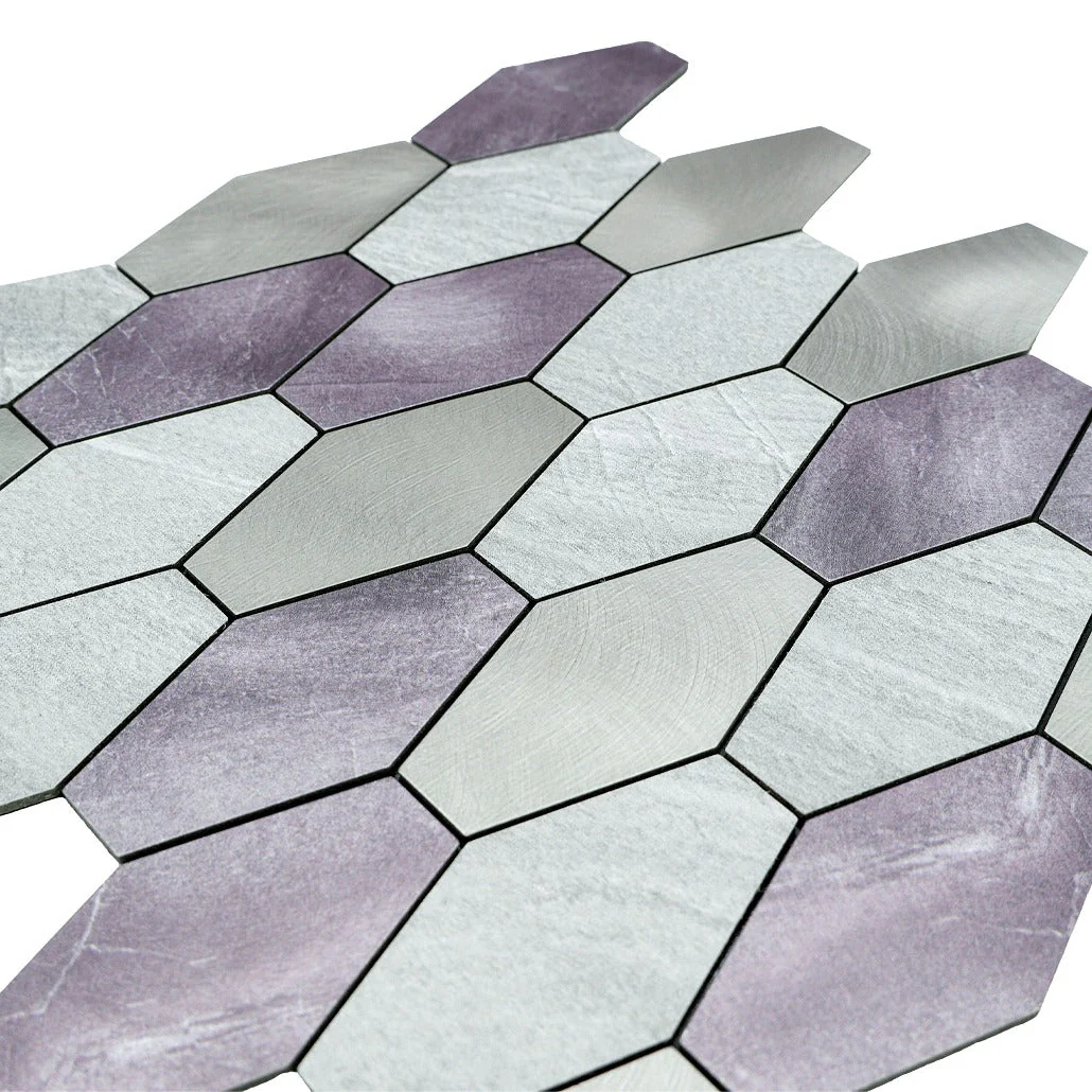 Selbstklebende Mosaikfliesen Metall | Picket Grau | 30×30 cm | Küche, Bad & WC - Image 8
