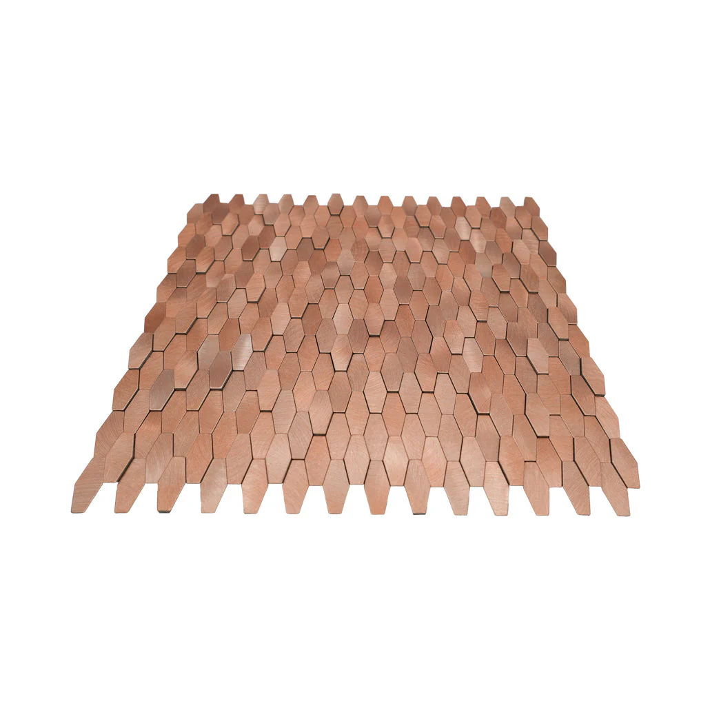 Selbstklebende Mosaikfliesen Metall | Picket 3D Lachs | 31×30 cm | Küche, Bad & WC - Image 4